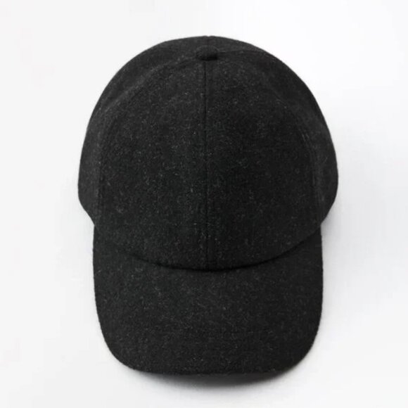 NWT ZARA FELT TEXTURE HAT ANTHRACITE GRAY main image 5